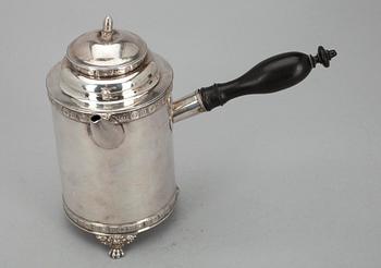 KAHVIKANNU, hopeaa, Lars Barvander, Tukholma 1779. Paino noin 448 g.