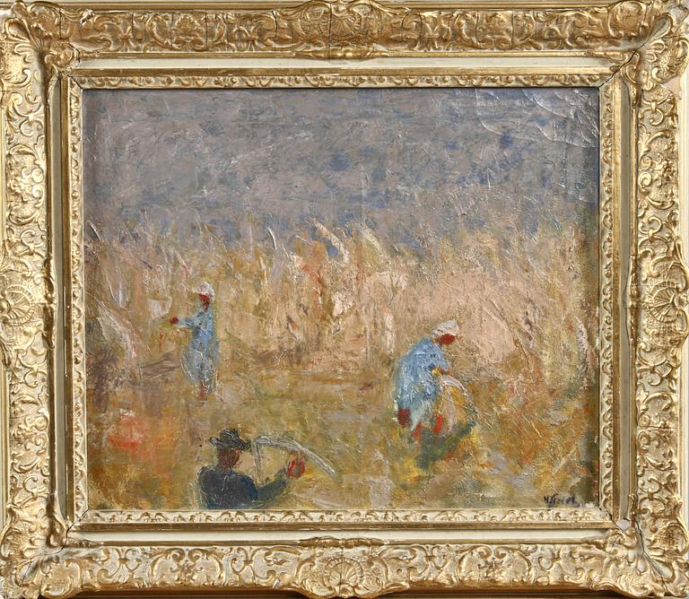 HANS STRIDH, olja duk, sign.