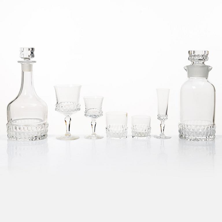 Göran Wärff, A 50 pieces glass service, "Prince", Kosta Boda, late 20th century.
