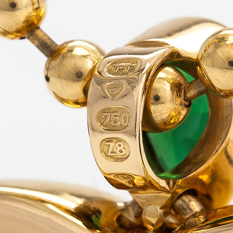 Torbjörn Tillander, Kaulakoru, 18K kultaa, turmaliineja sekä akvamariini. Helsinki 2001.