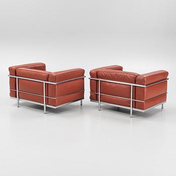 Le Corbusier, Pierre Jeanneret & Charlotte Perriand, a pair of 'LC3' armchiars, Cassina.