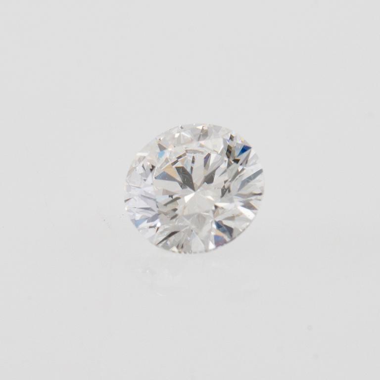 GIA certified round brilliant-cut diamond approx. 0.71 ct D/VVS2.