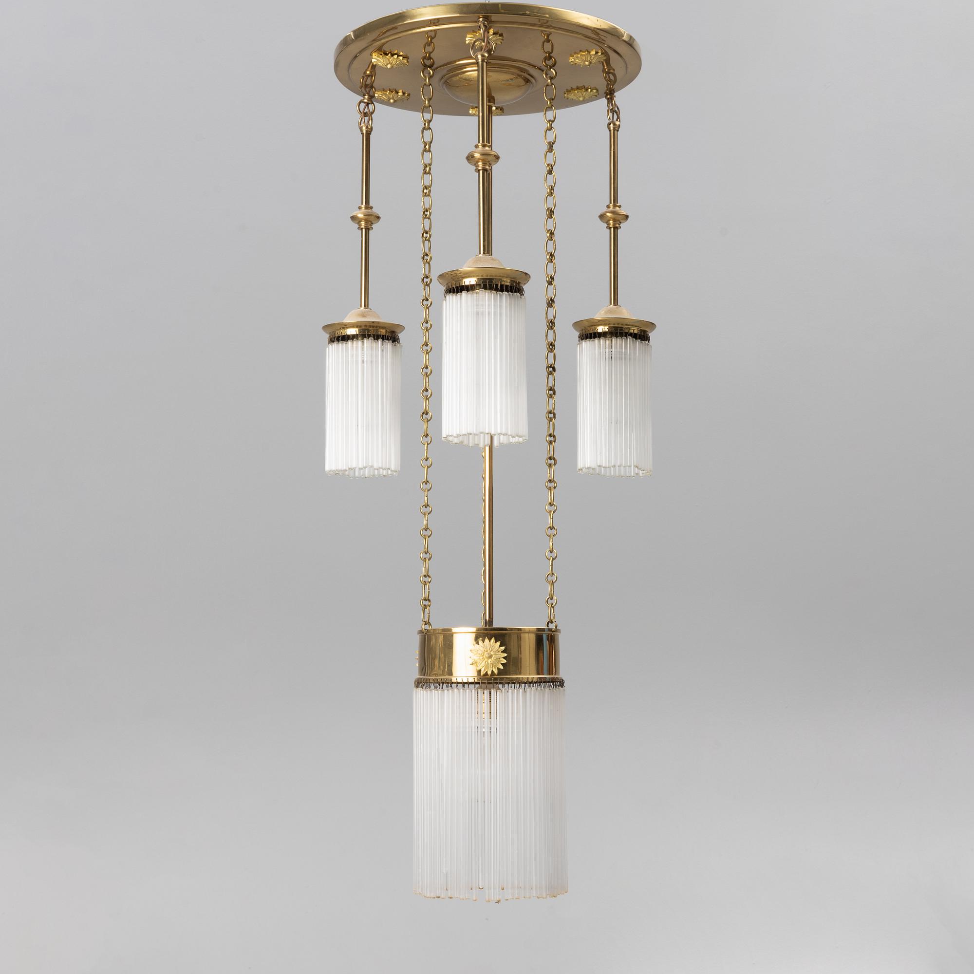 An early 20th century chandelier, Sweden.