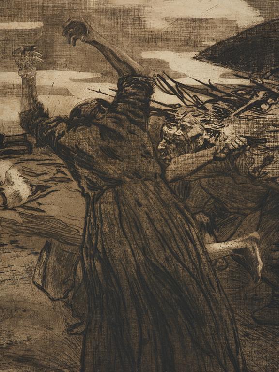 Käthe Kollwitz, ”Losbruch” from: Bauernkrieg (Peasant's War).
