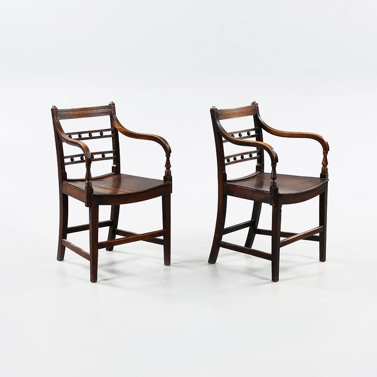 A pair of chairs from around the turn of the century 1900.