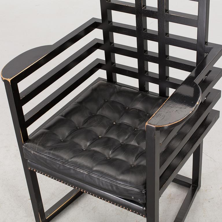 A JOSEF HOFFMAN "ARMLÖFFEL" ARMCHAIR FOR WITTMAN, later part of 20th century.