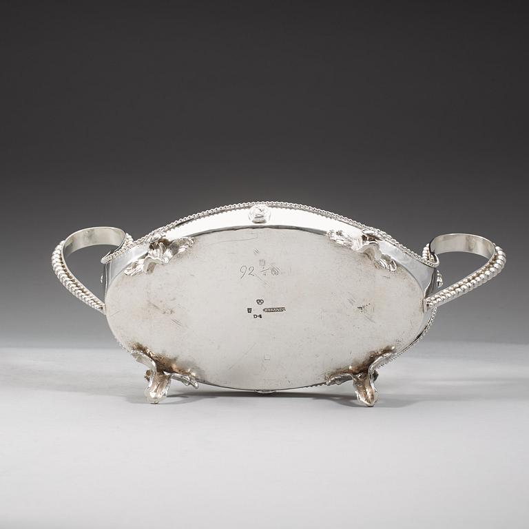 A Swedish 18th century silver cruet-set, Anders Brandt, Norköping 1786.