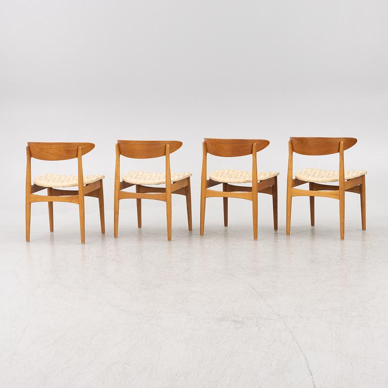A set of four chairs, Scandinavia, 1950s/60s.
