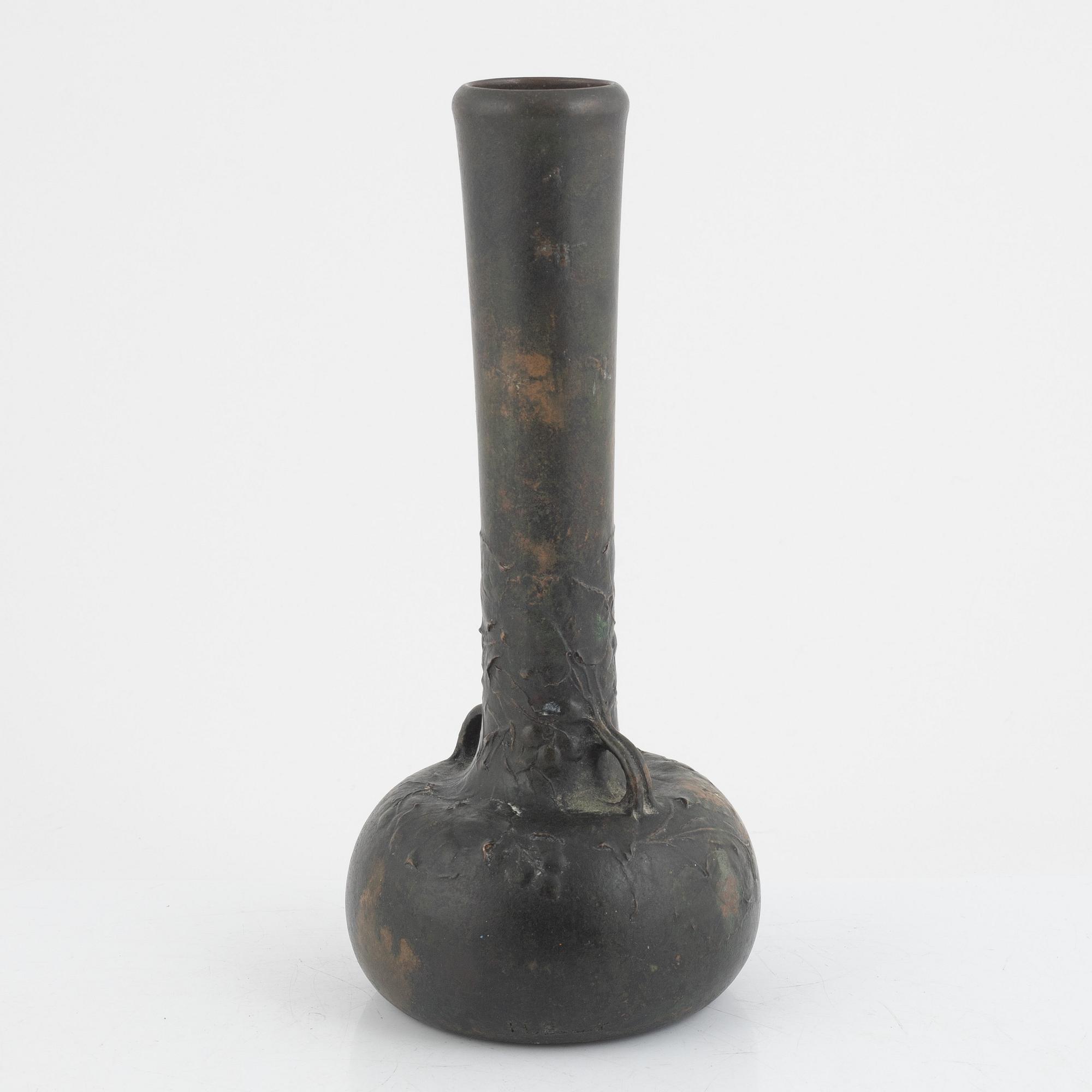 Hugo Elmqvist, patinated bronze, Stockholm, Art Nouveau, early 20th century.