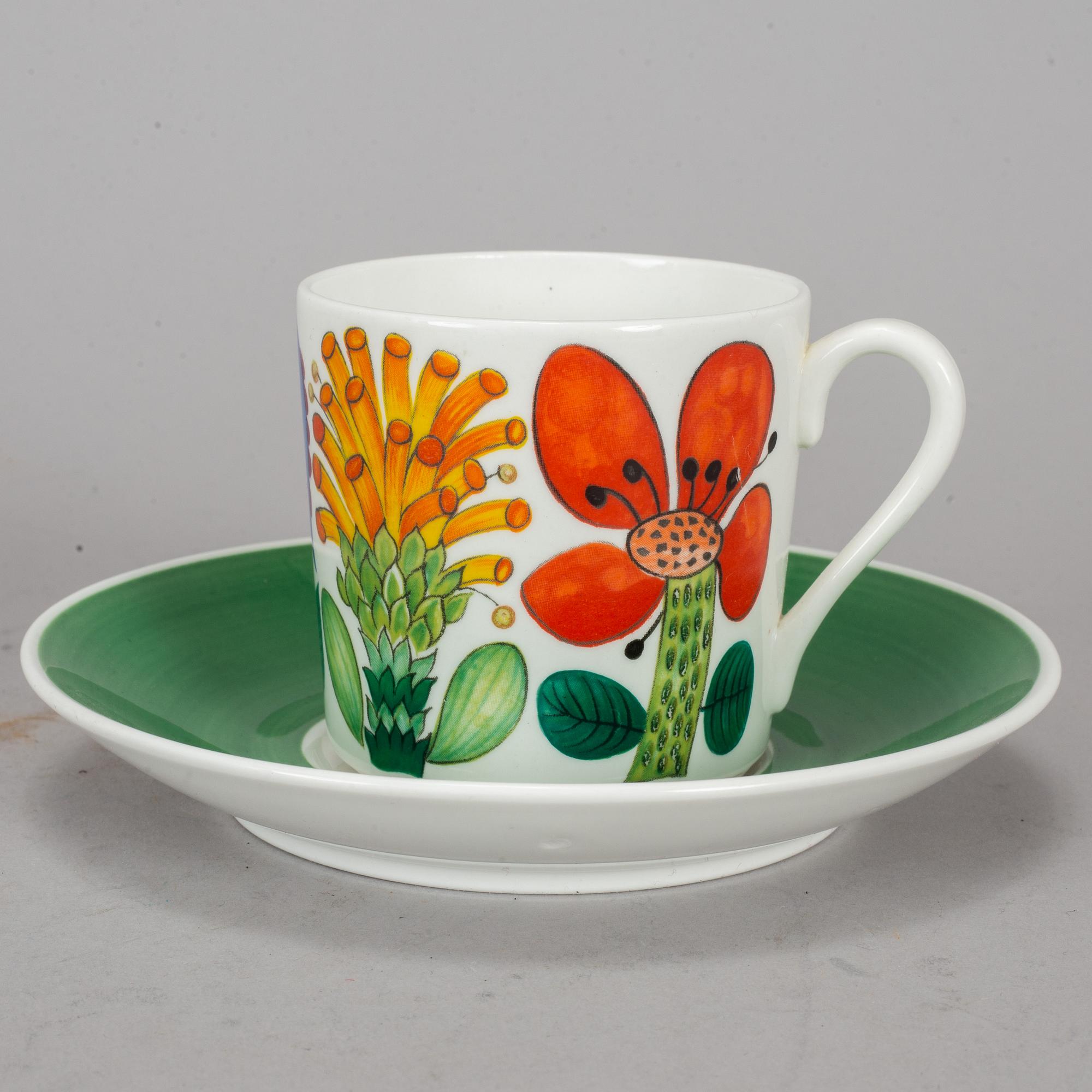 STIG LINDBERG, a part 'Tahiti' porcelain coffee service, Gustavsberg.