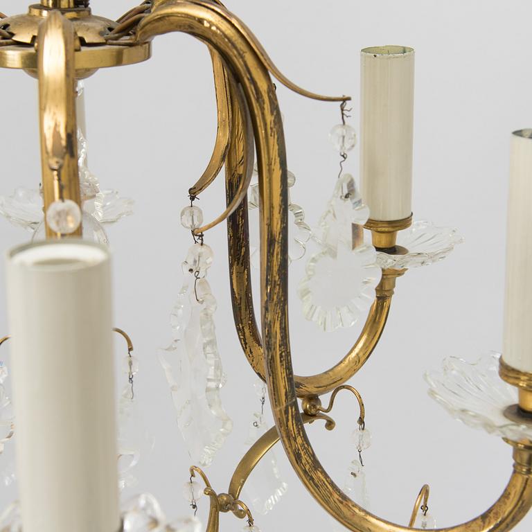 Paavo Tynell, kattokruunu/kristallikruunu, malli 1465/6, Taito 1900-luvun puoliväli.