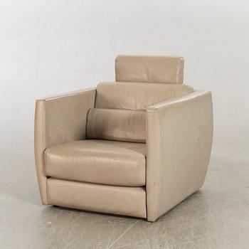 Armchair, Roche Bobois, 1980s-1990s. Leather.