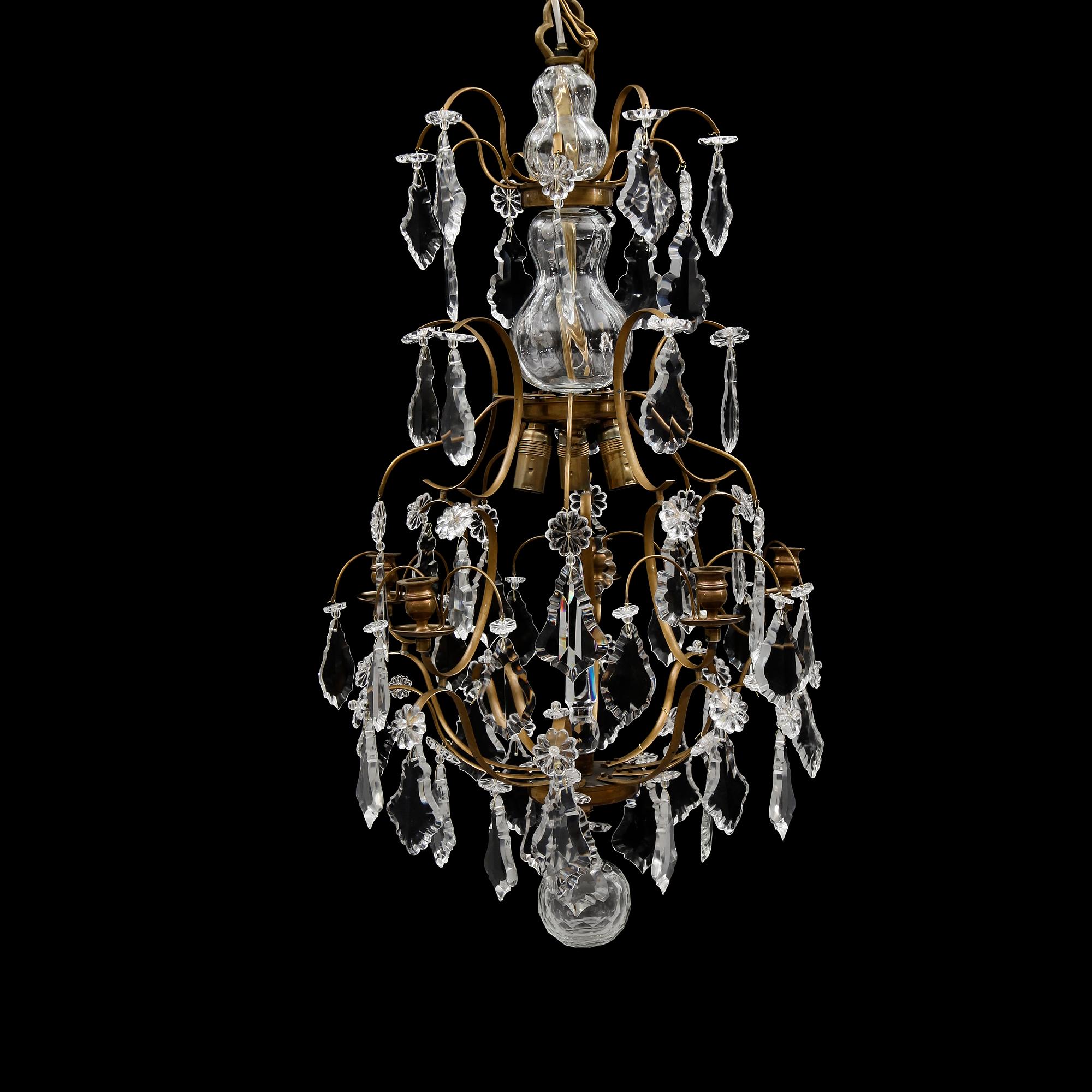 LJUSKRONA, barockstil, 1900-talets andra hälft. Höjd ca 80 cm.