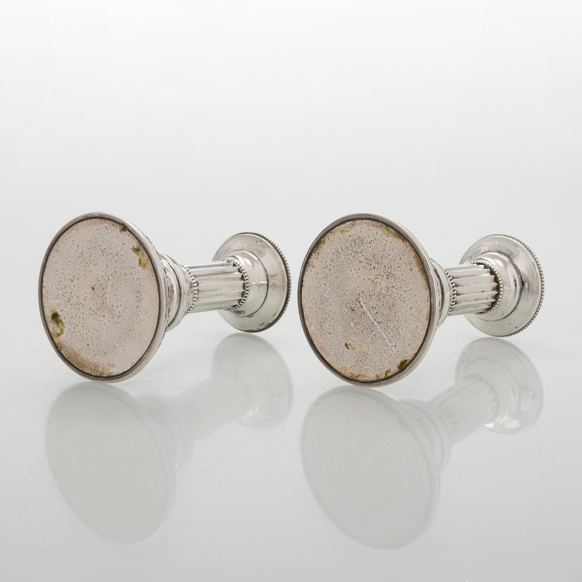 A pair of silver candlesticks, Kultateollisuus Turku 1994.