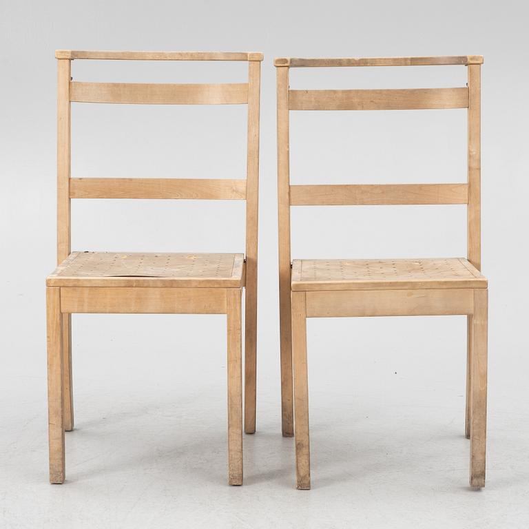 Ella Öström, a set of six chairs, for St. Thomas Church, Vällingby, 1960.