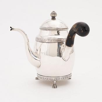 Daniel Hallman, mockakanna, silver, empir, Stockholm 1821.