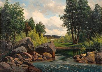 97. Fanny Churberg, RIVER LANDSCAPE.