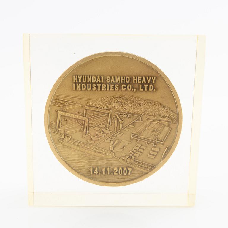 Minnesplaketter 5 st från namngivning av "M/V Morning Conductor"  2007.