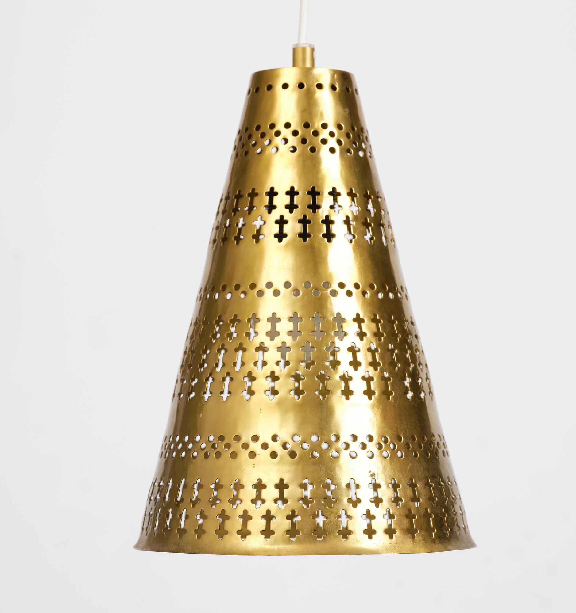 Hans Bergström, taklampa, modell 70, ateljé Lyktan, Åhus, 1950-tal.