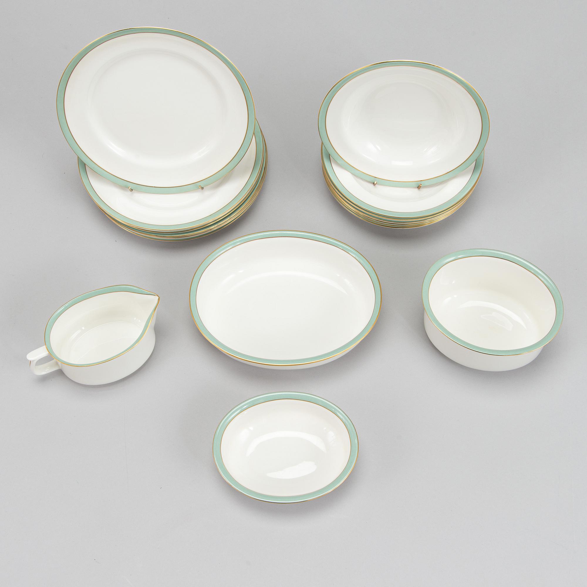 Karin Björquist, astiasto, 19 osaa, ”Florence”, Gustavsberg, 1980-luku.