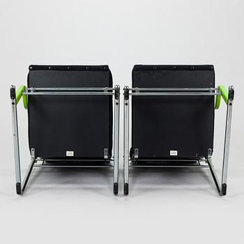 Yrjö Kukkapuro, A pair of 1980s 'Experiment' open armchairs for Avarte, Finland.
