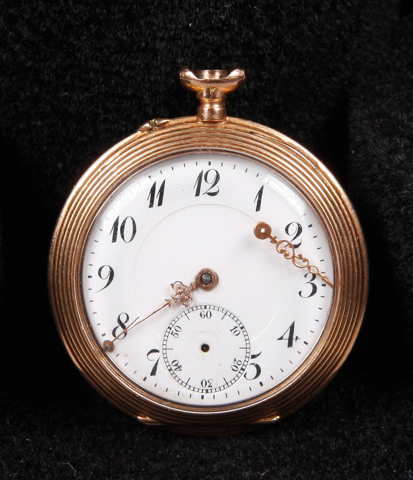 DAMFICKUR, guld, 14K, tidigt 1900-tal.