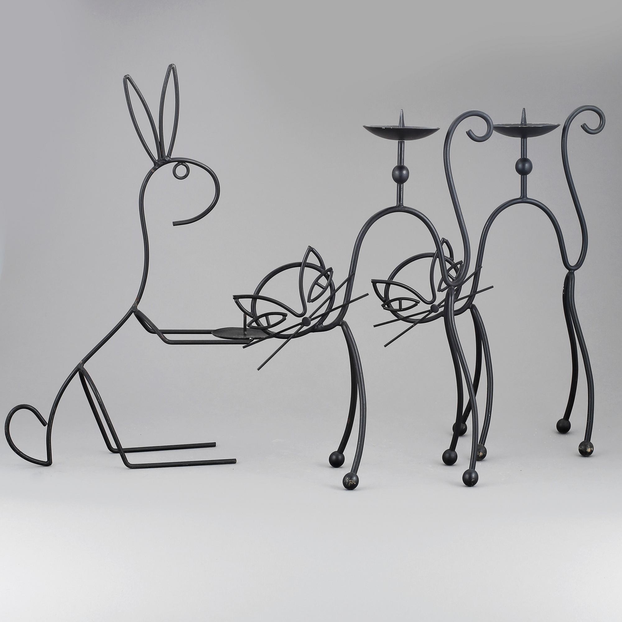 LJUSSTAKAR, 2+1 st, Gunnar Ander, Ystad metall.