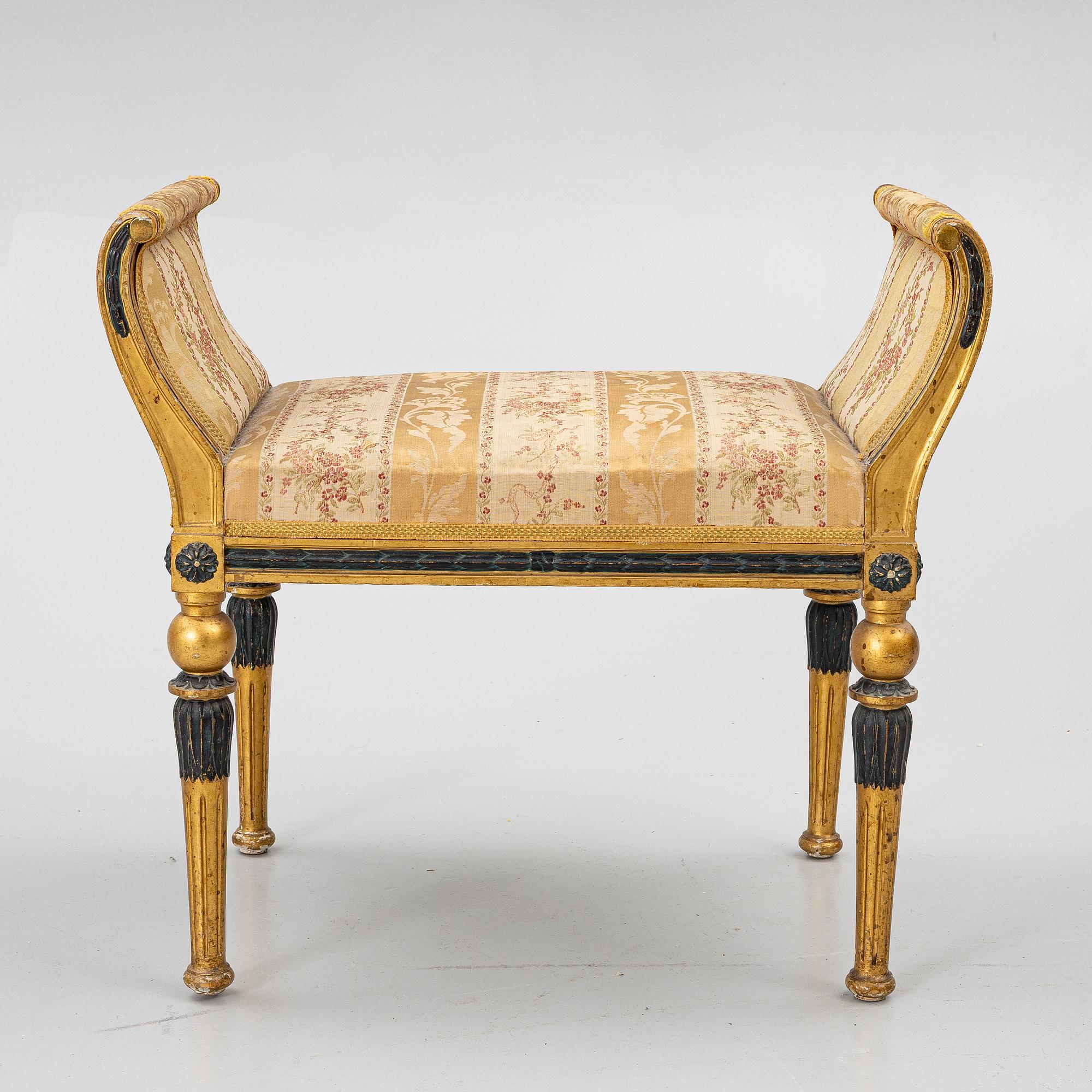 Stool, Louis XVI style, 19th century.
