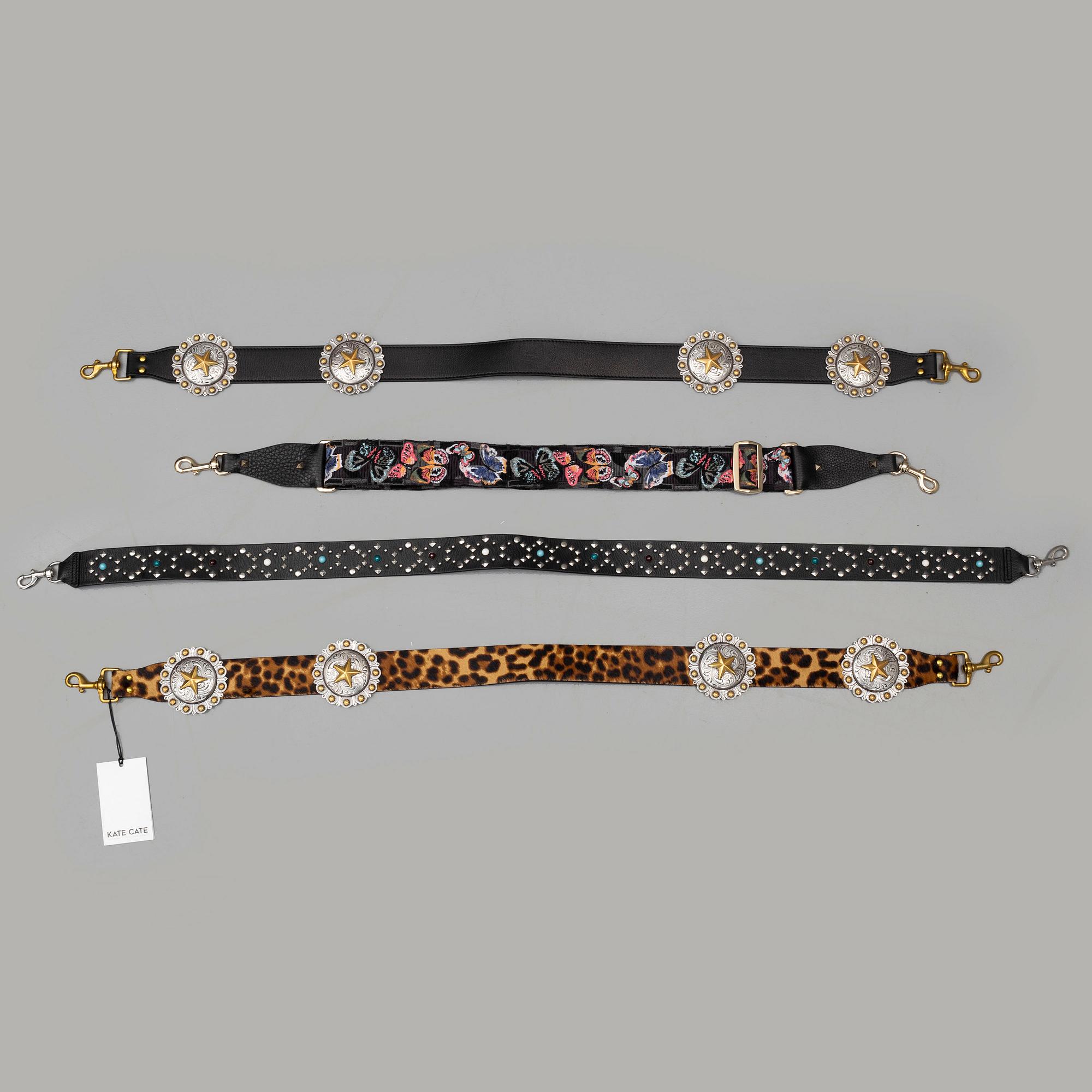 4 bag/skoulder straps from Valentino and Kate Cate.