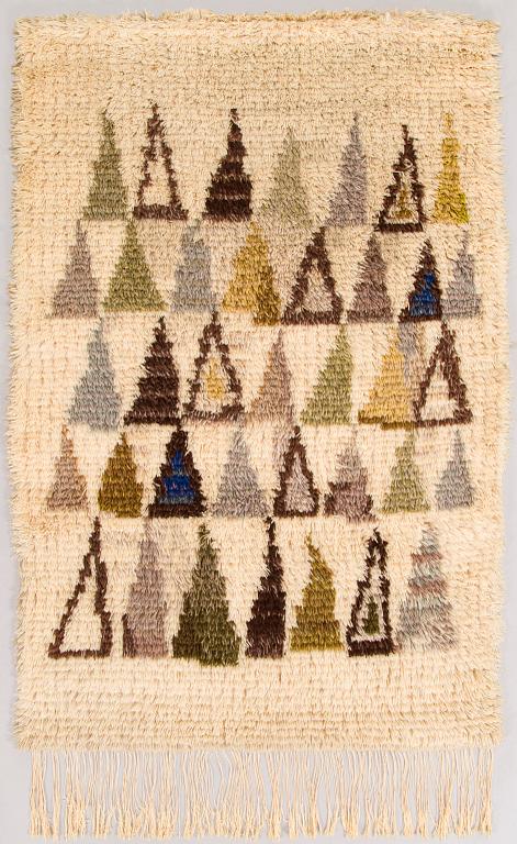 Maija Kolsi-Mäkelä, rya, för Helmi Vuorelma. Ca 150 x105 cm.