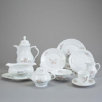 MAT- SAMT KAFFESERVIS, 52 delar, porslin, Sanssouci, Rosenthal, Tyskland, 1900-talets andra hälft.