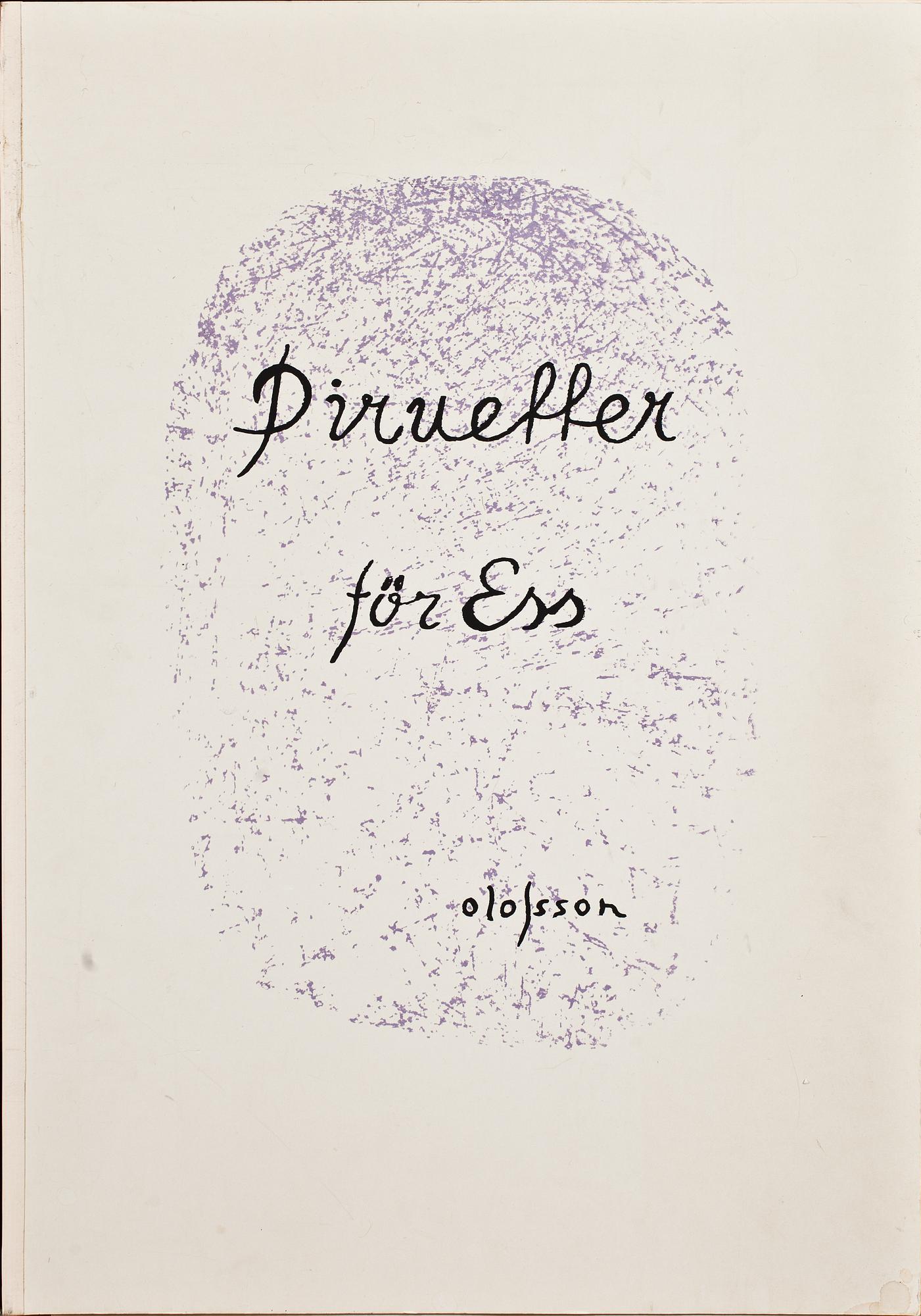 PIERRE OLOFSSON, 4 serigrafier. "Piruetter för Ess" signerade och numrerade 30/40.