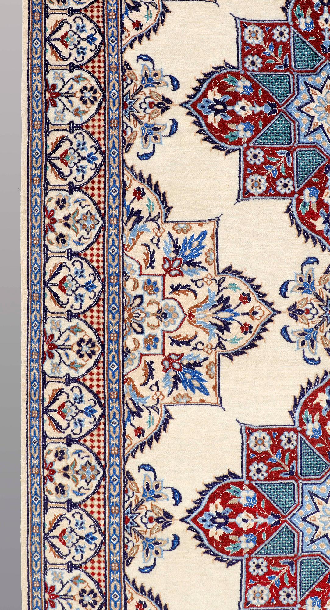 A RUNNER, Nain part silk , so called 9LAA, 300 x 99 cm.