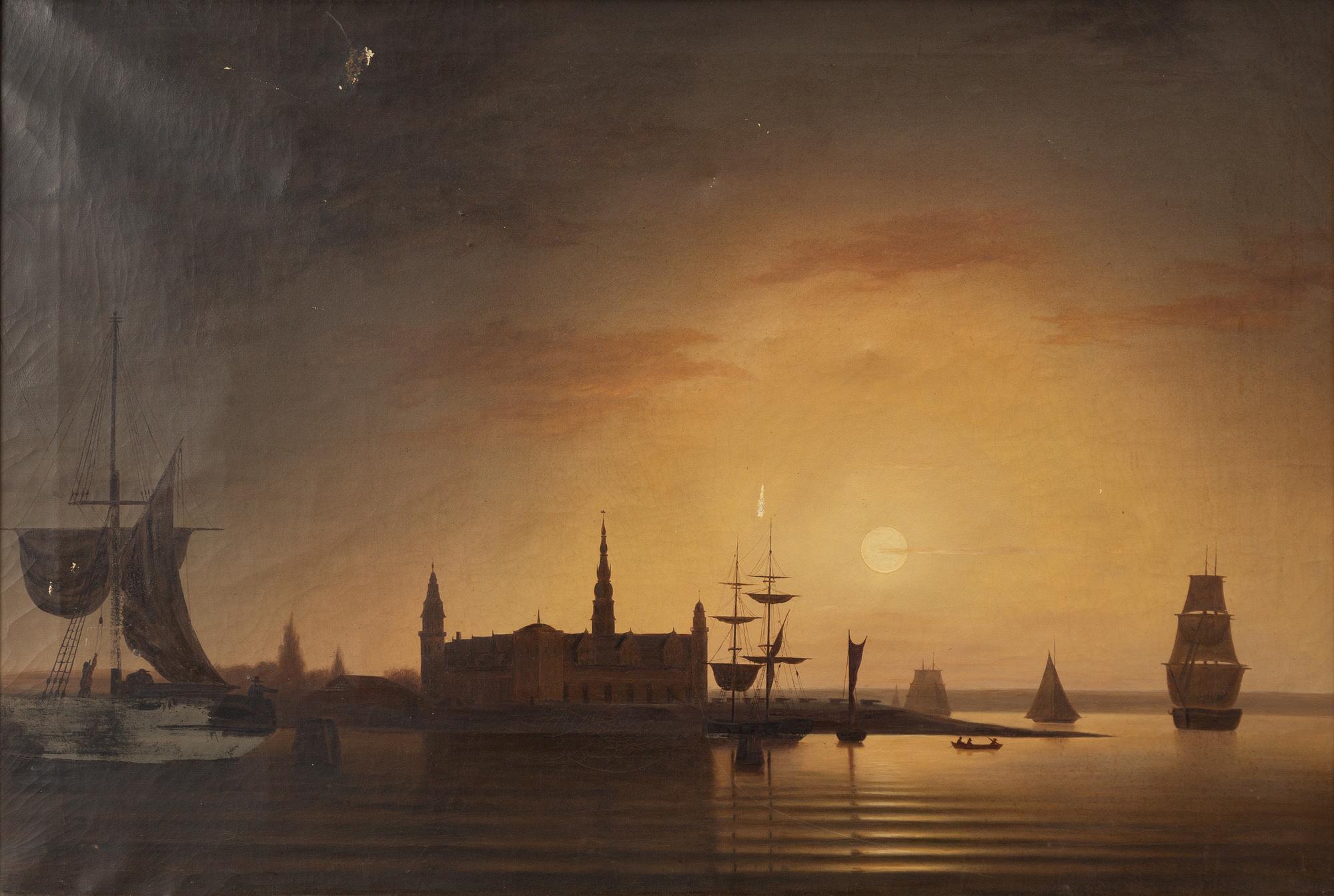 Moonlight over Kronborg Castle, Helsingør.