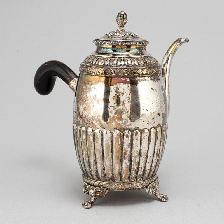 Johan Petter Grönvall, a silver coffee pot, Stockholm 1833.