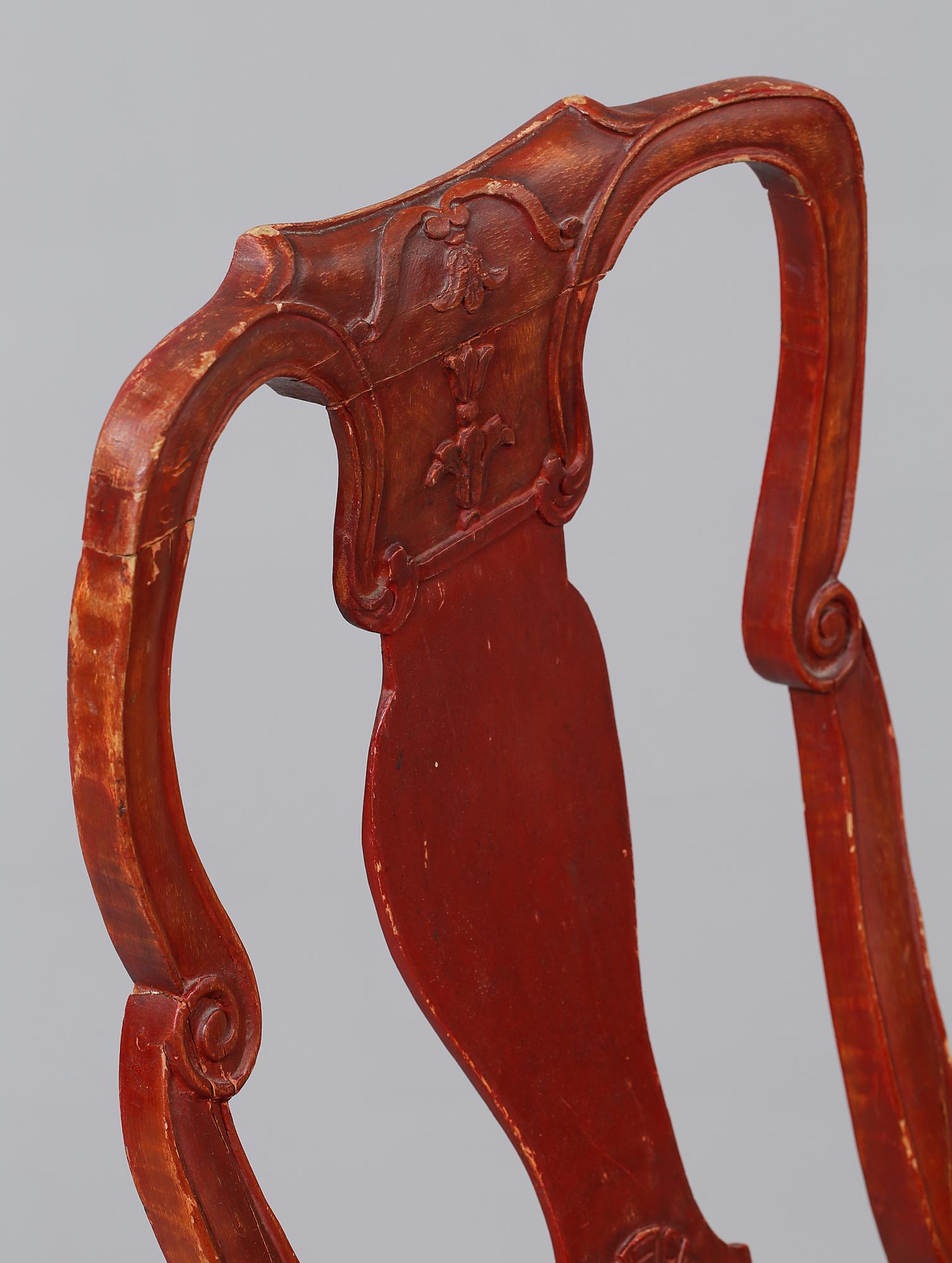 STOLAR, ett par, senbarockstil. 1800-tal.