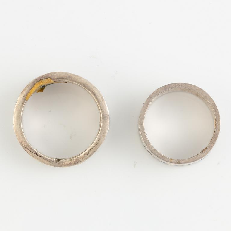 Lars Arby, six rings, silver. Gothenburg, among others, 1966 and 1976.