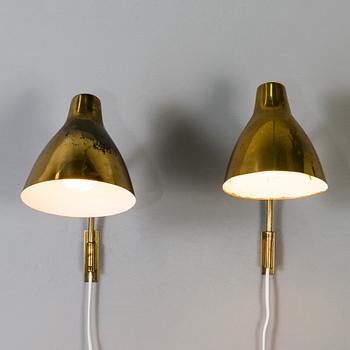 LISA JOHANSSON-PAPE, a pair of mid 20th century '3055' wall lights for Stockmann Orno. Finland.