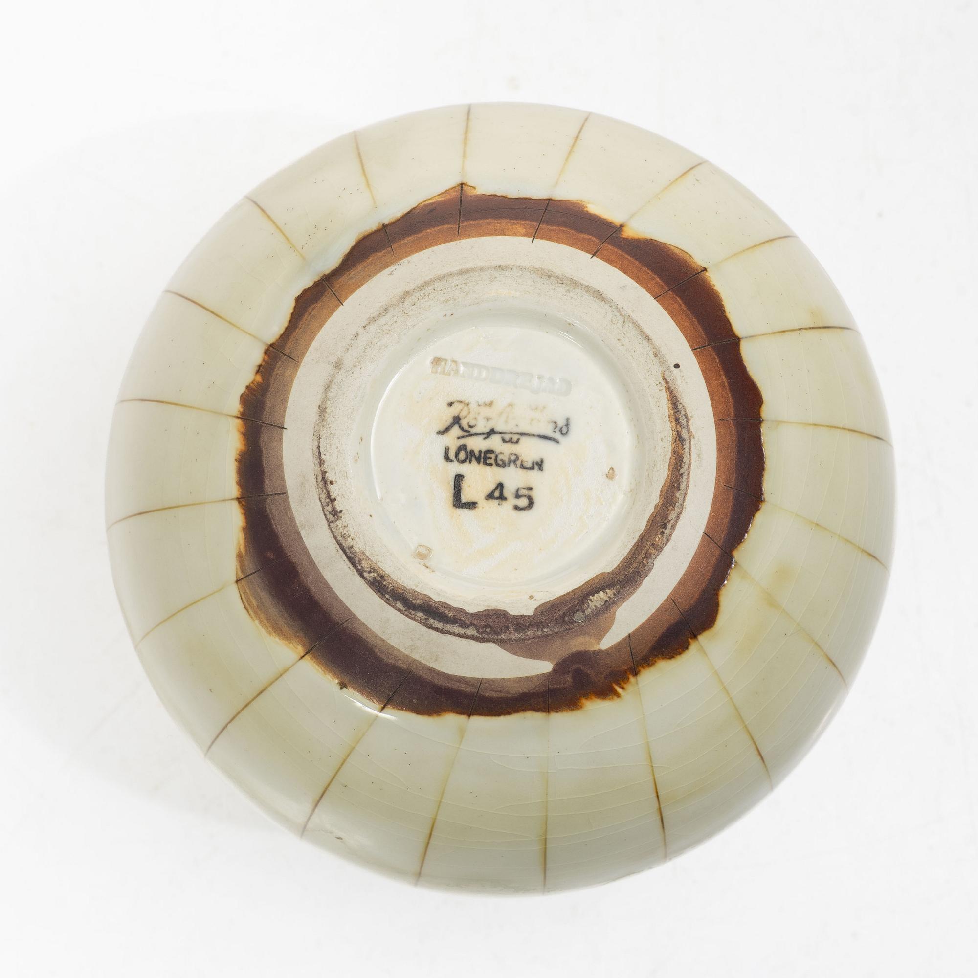 Gertrud Lönegren, A 'Miranda' stoneware vase, Gertrud Lönegren, Rörstrand, 1936–1941.