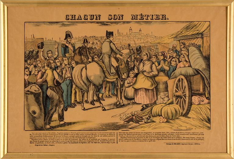 FRANCOIS GEORGIN, kolorerade träsnitt, 21 st, 1800-talets första hälft, tryckt av Libraire, Paris.