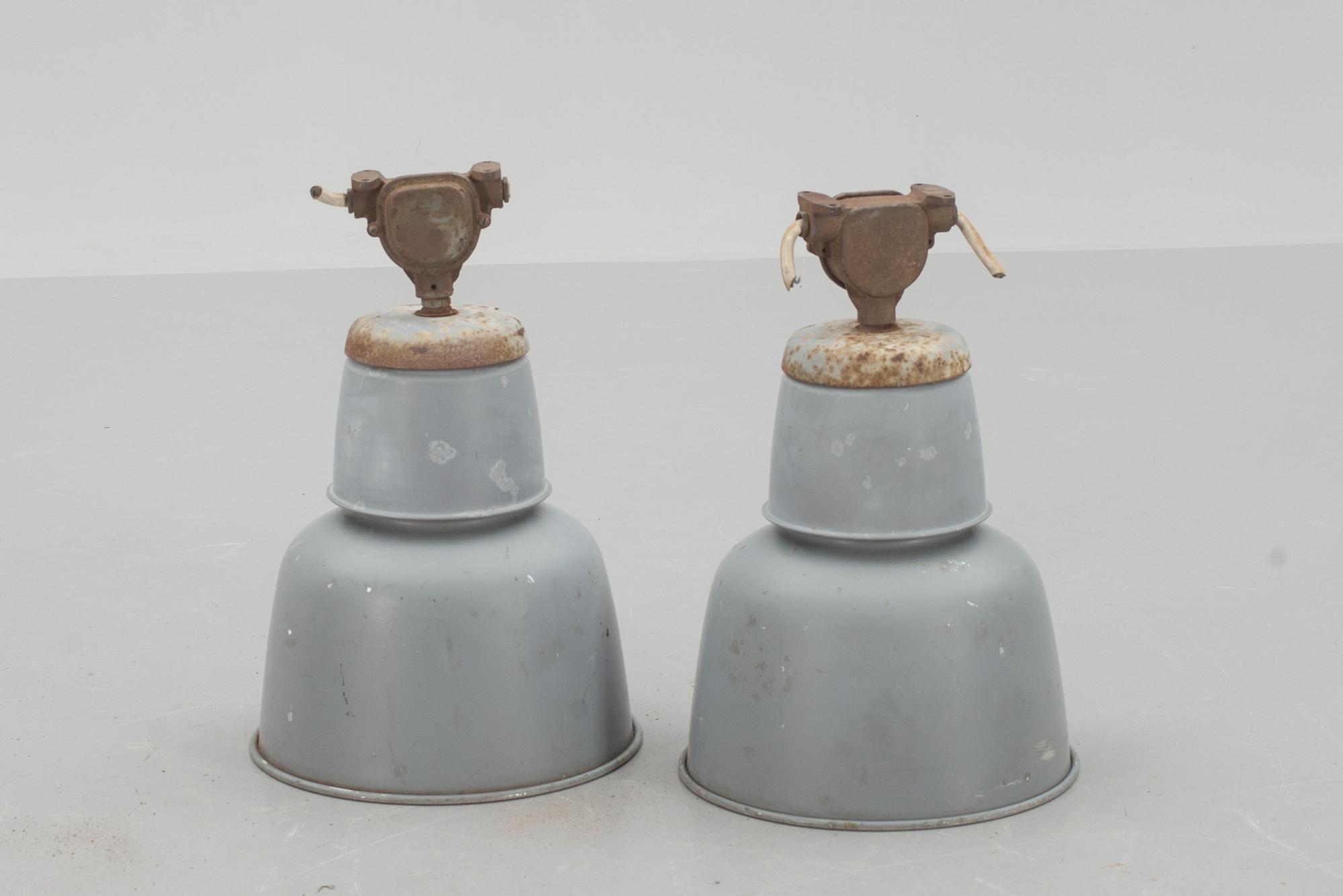 INDUSTRILAMPOR, 2 st, 1900-tal.