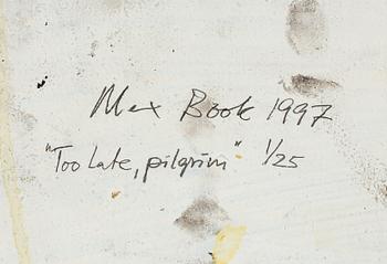 MAX MIKAEL BOOK, mixed media on panel, signed, numbered 1/25 and dated 1997 on verso.