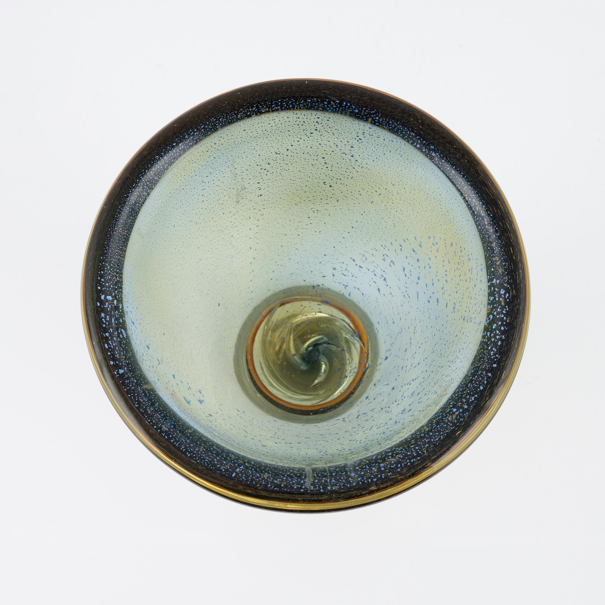 A glass vase, probably Italy, late 20th Century.