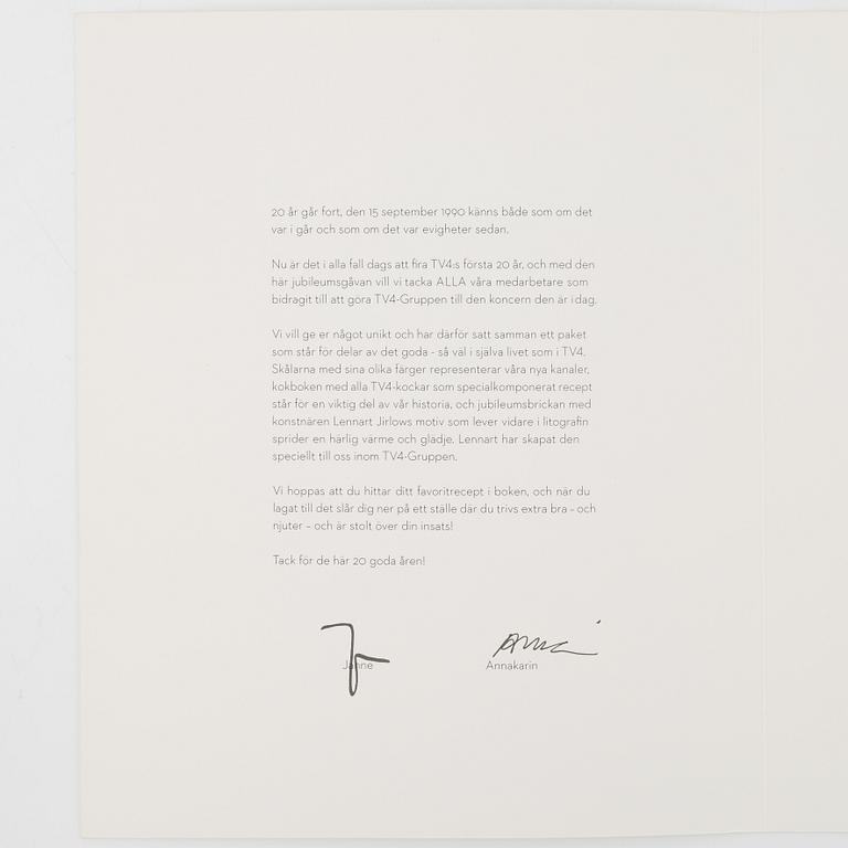 Lennart Jirlow, lithograph in colours, 2010, signed 120071400.