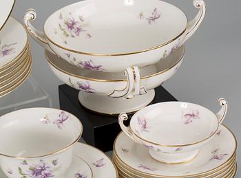 MATSERVIS, porslin, 147 delar,"Viol" Rörstrand, 1900-talets första del.