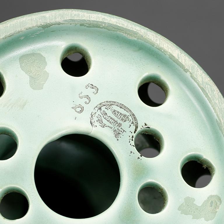 BLOMSTERUPPSATS, 2 delar, flintgods, Arthur Percy, Gefle, art déco, 1900-talets första hälft.