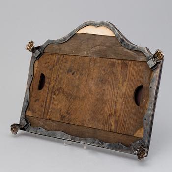 BORDSPLATEAU, del av, argent haché, rokoko, 1700-talets andra hälft.