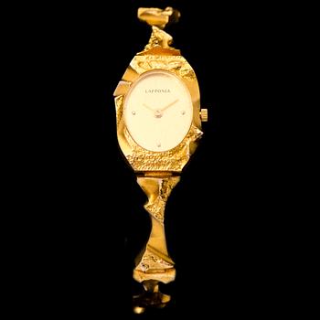 A BJÖRN WECKSTRÖM WRISTWATCH, "Pola negri", 14K gold. Lapponia 1991.