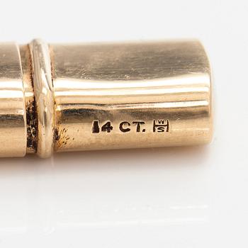 Kynäholkki, 14K kultaa.