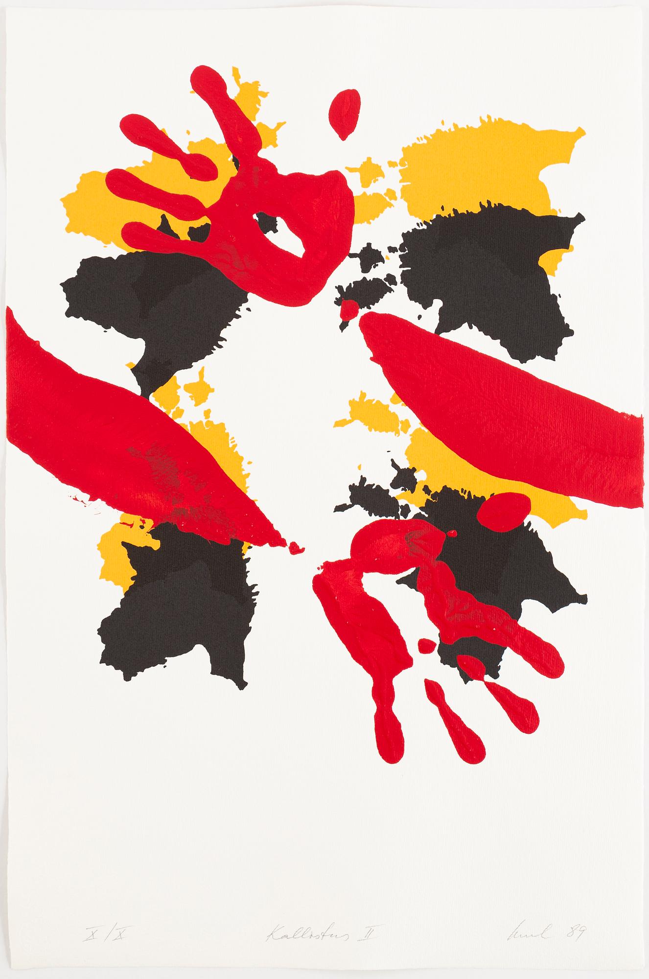 Raul Meel, portfolio with 6 silkscreen in colours, 1989, signed X/X.